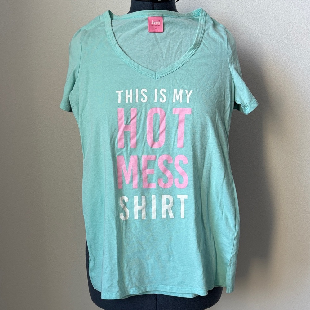 Jenni Light Teal 'Hot Mess' PJ Set